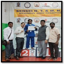 Ms. Pavithra Solegar, secured Silver Medal, Under-16 Girls –44 kg Category at the SENSEI N.T. Bangera Memorial Judo Championship